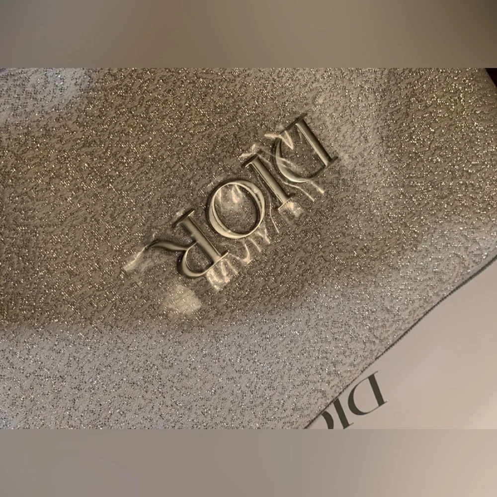 Absolute stunning brand new silver sparkly authentic Dior cosmetic bag, limited